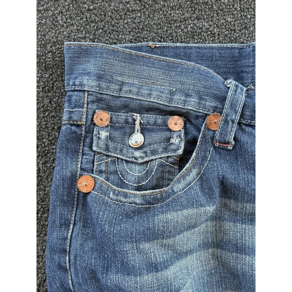 True Religion Billy Super T Jeans 40x33 Made in USA Dragon Embroidery Pocket